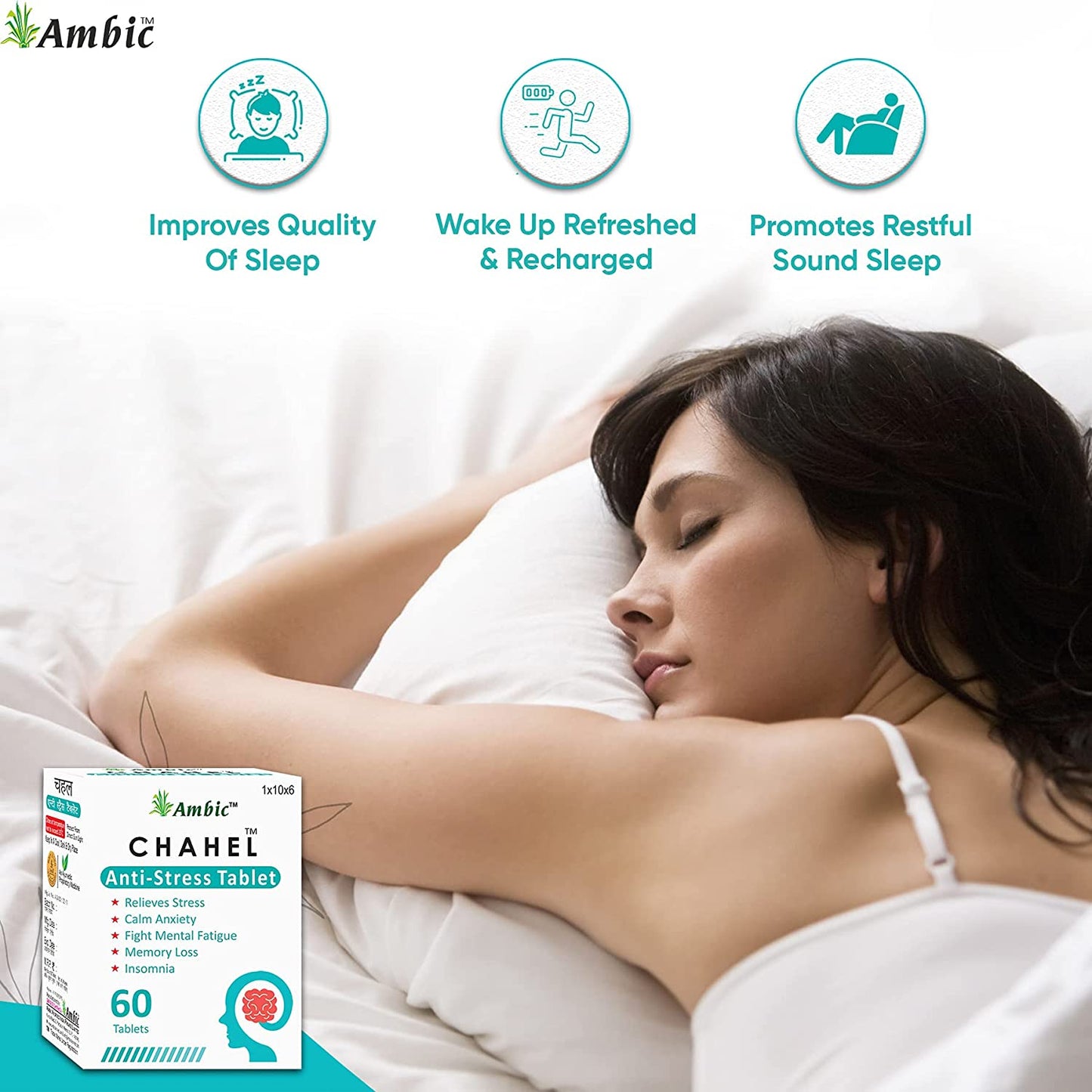 Chahel Sleep Tablets for Sound Sleep & for Stress Relief