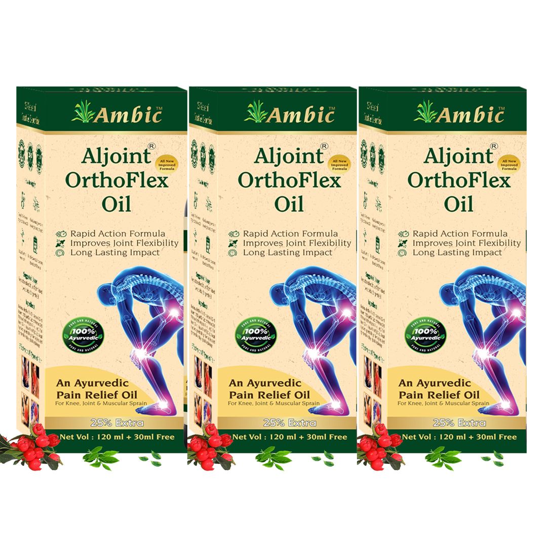 Aljoint OrthoFlex Oil | Ayurvedic Pain Relief Oil for Joints, Knee & Neck