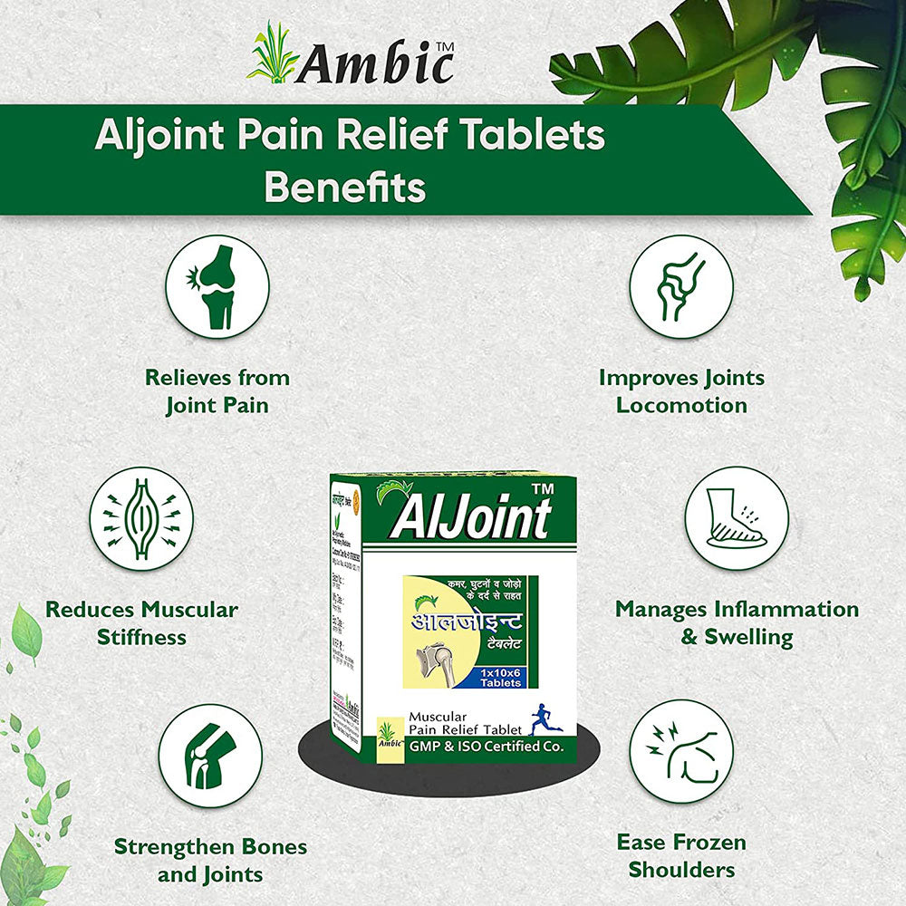 Aljoint Pain Relief Tablets | Ayurvedic Pain Killer Tablets for Joints, Knee & Neck