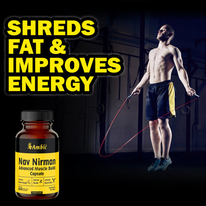 Nav Nirman Advanced Muscle Build Capsule for Natural Muscle Gain | Ayurvedic Weight Gain Capsules