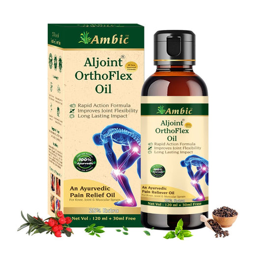 Aljoint OrthoFlex Oil | Ayurvedic Pain Relief Oil for Joints, Knee & Neck