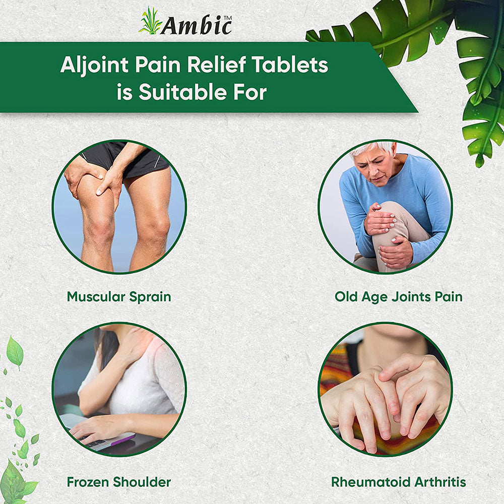 Aljoint Pain Relief Tablets | Ayurvedic Pain Killer Tablets for Joints, Knee & Neck