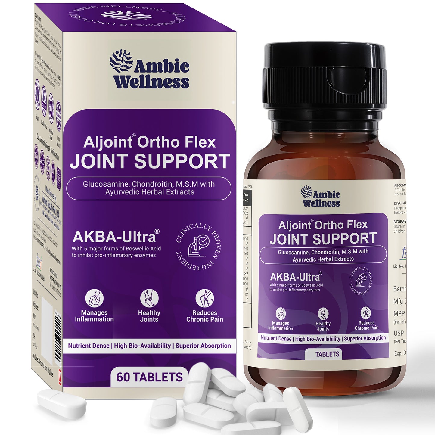 Ambic Wellness Aljoint Ortho Flex Joint Support Supplement Tablet