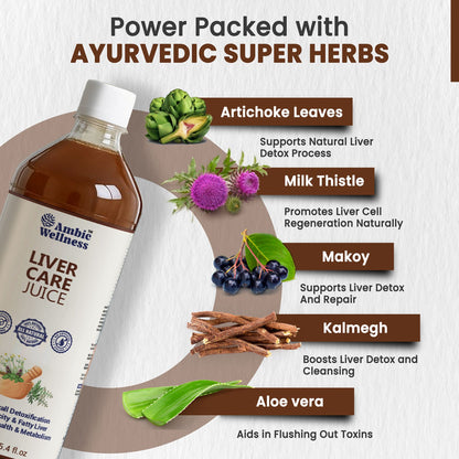 Liver Care Juice for Fatty Liver Detox I Ayurvedic Liver Support with Milk Thistle | 750ML