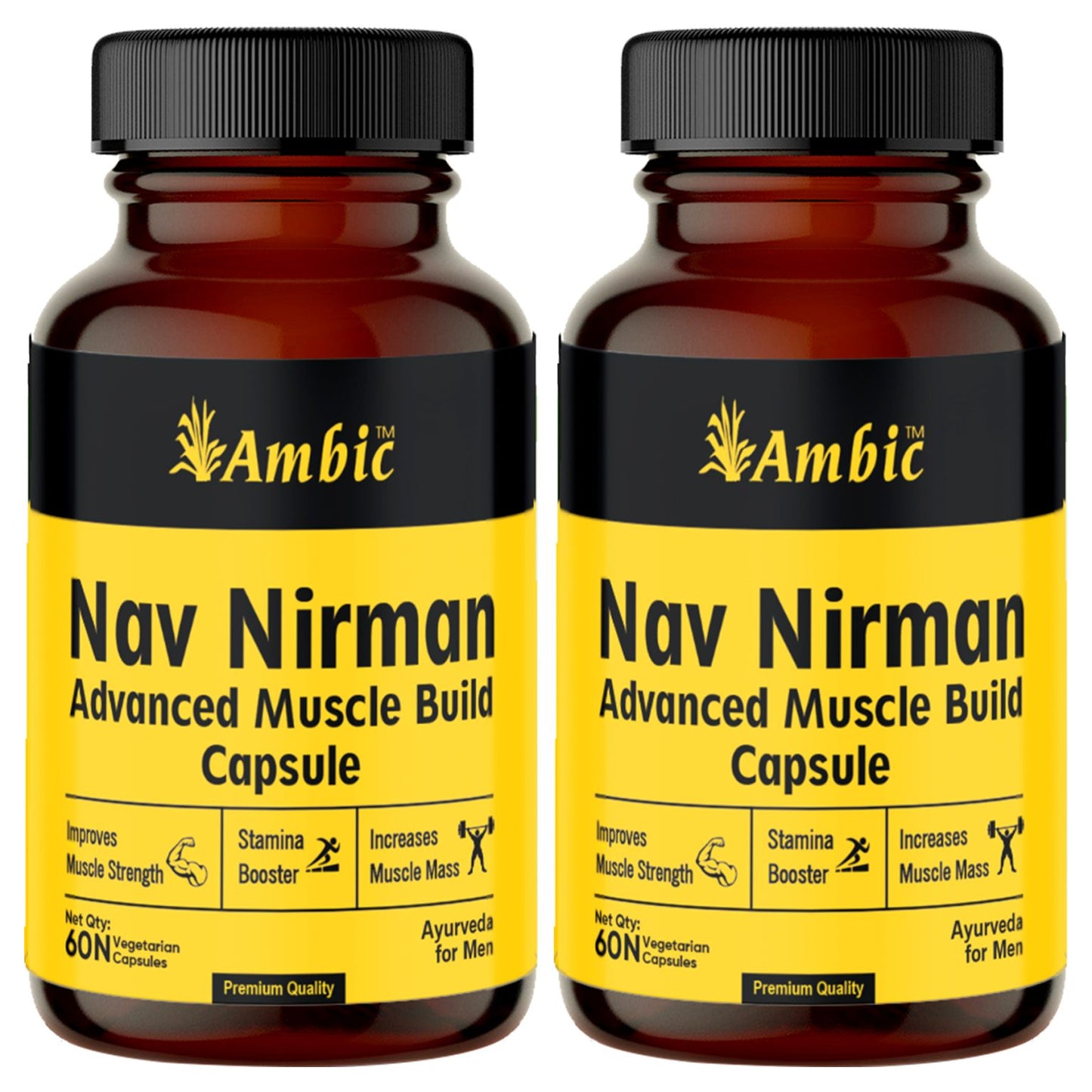 Nav Nirman Advanced Muscle Build Capsule for Natural Muscle Gain | Ayurvedic Weight Gain Capsules