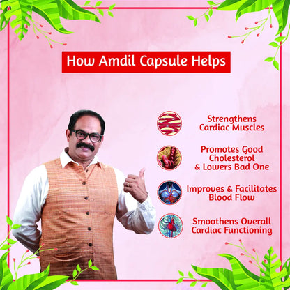 AMDIL Capsule For Healthy Heart|Lowers Bad Cholesterol(Pack of 1)